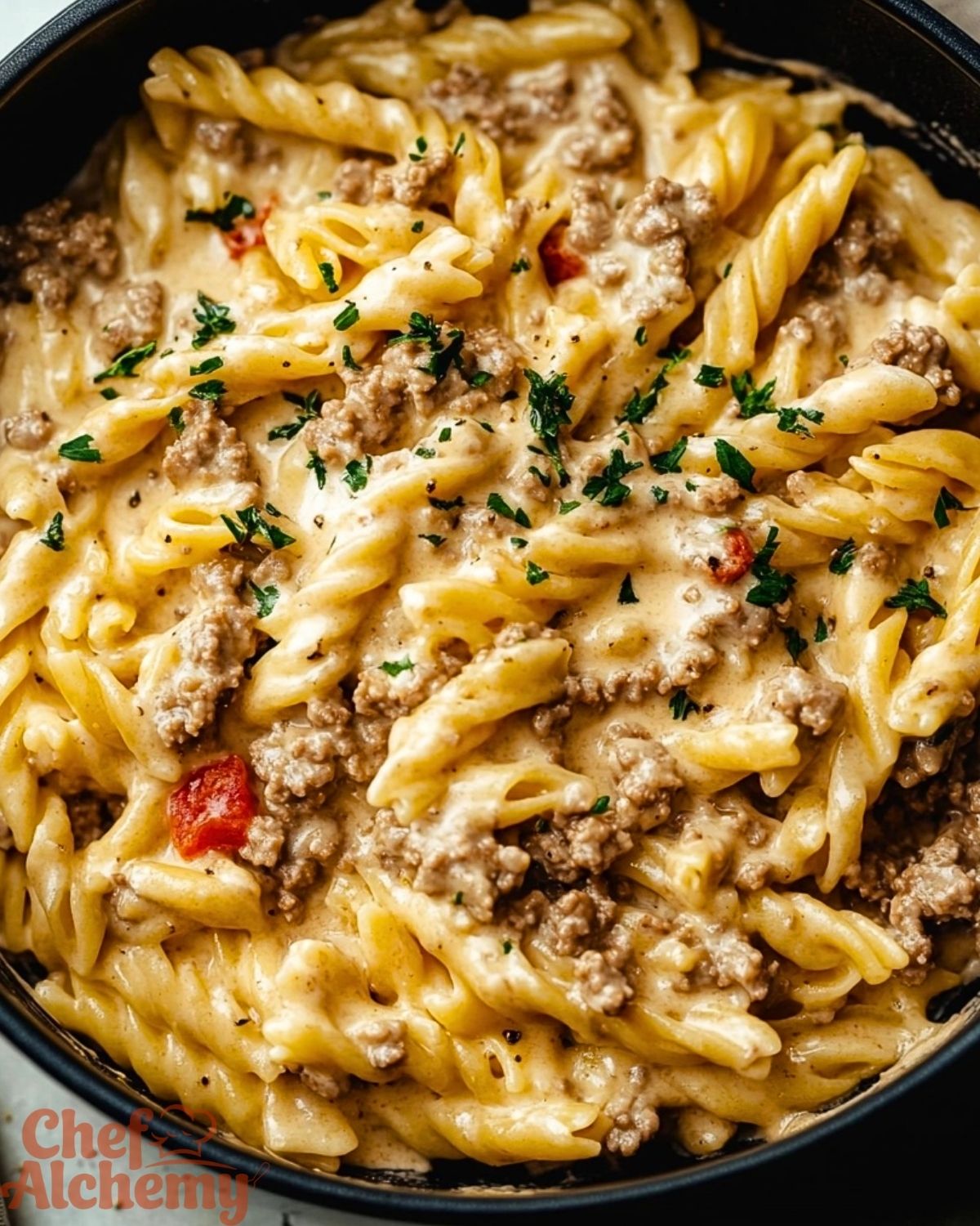 Stovetop Creamy Ground Beef Pasta