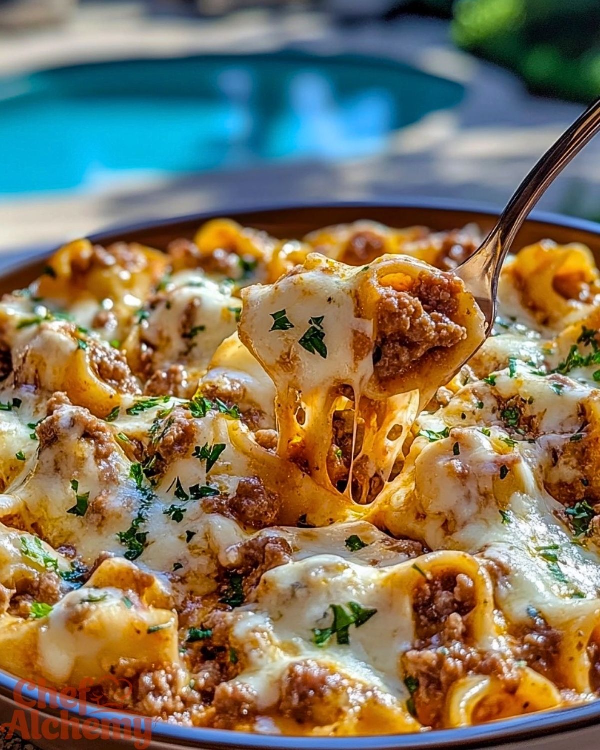 Cheesesteak Tortellini in Rich Provolone Sauce