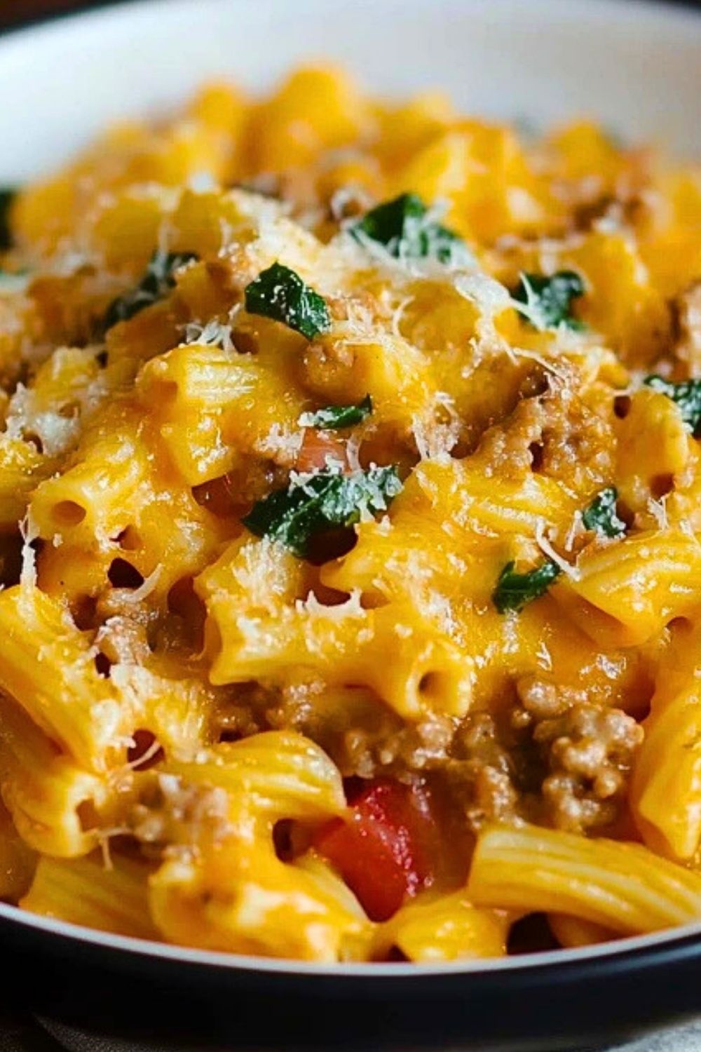 Cheesy Ground Turkey Pasta