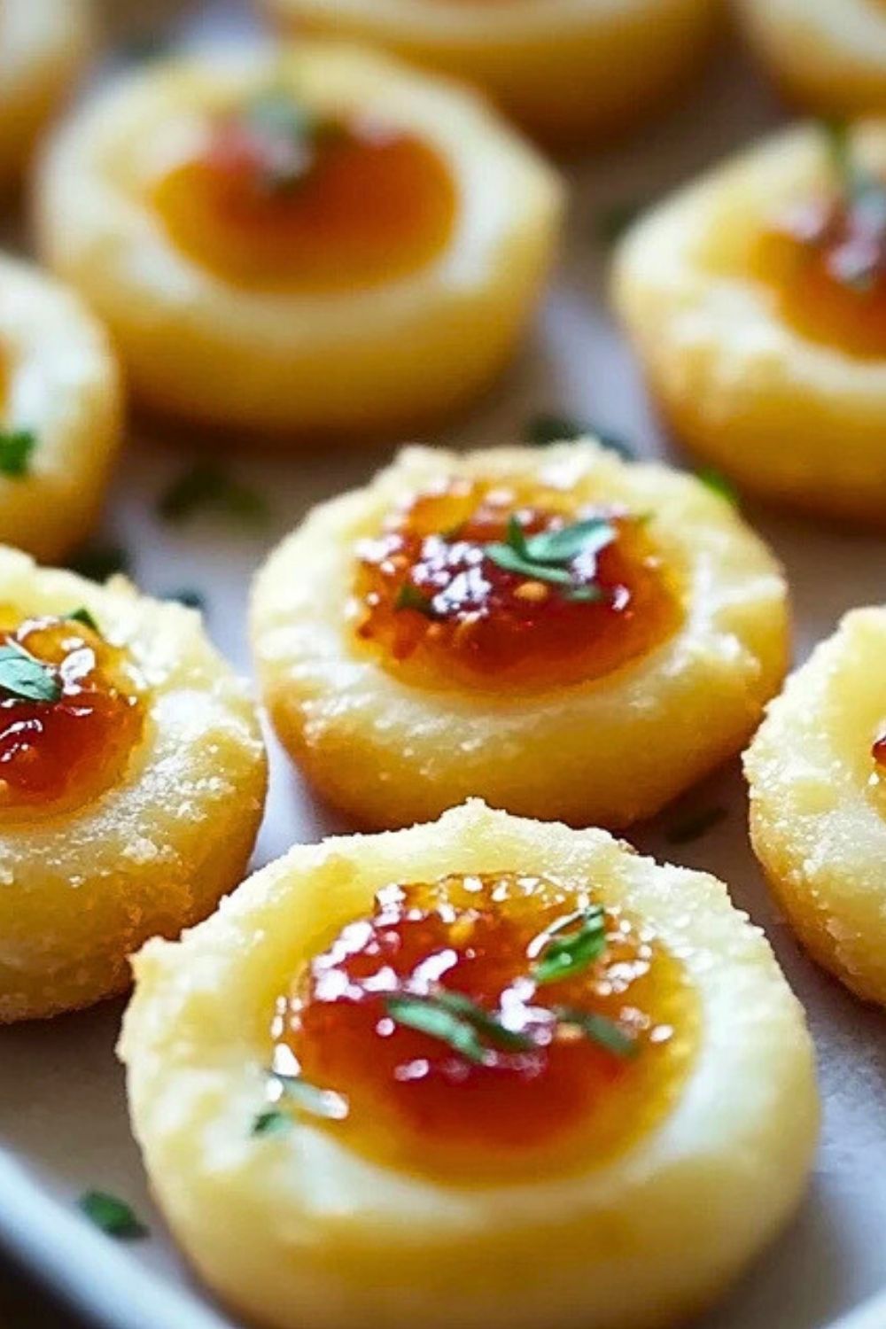 Cheesy Thumbprint Appetizers with Hot Pepper Jelly