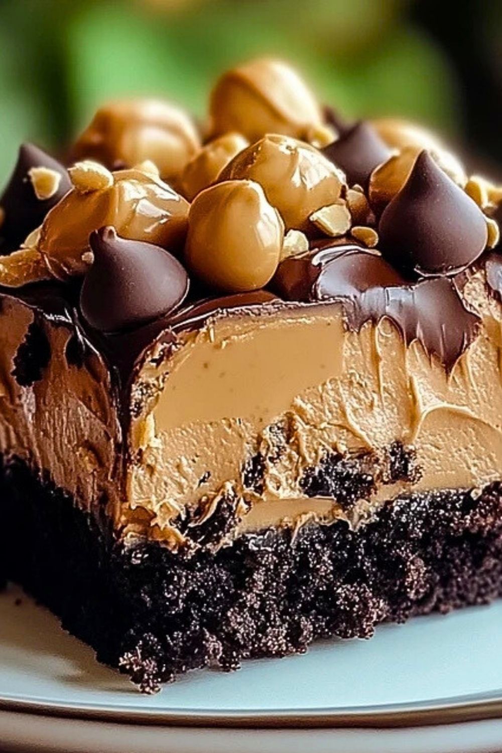 Chocolate Peanut Butter Poke Cake