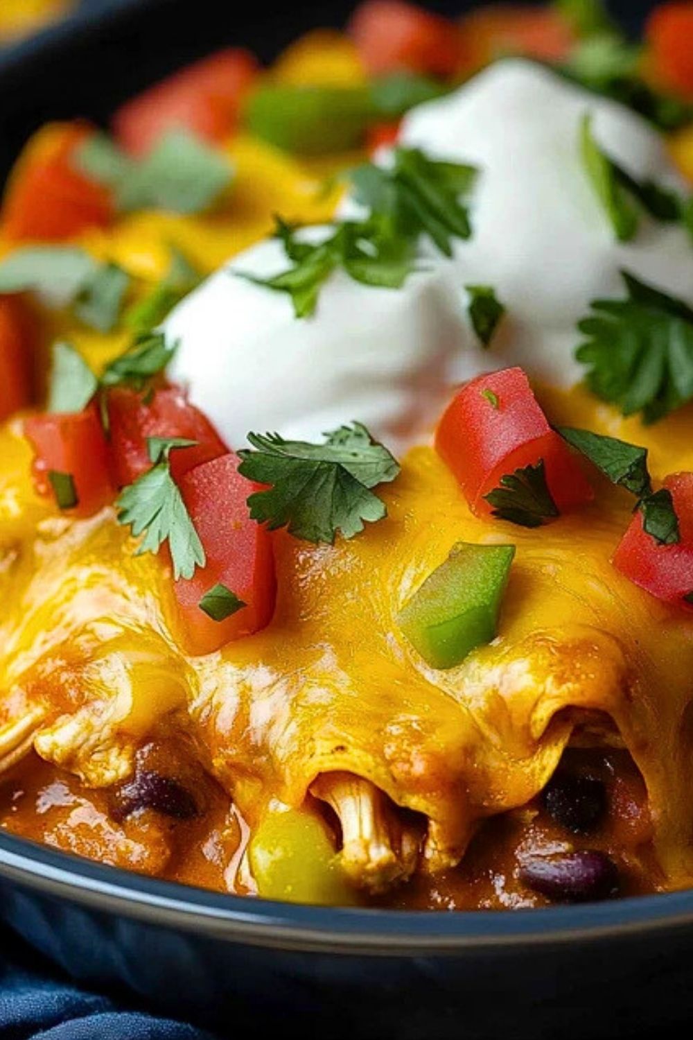 Crock Pot Chicken Enchilada Casserole