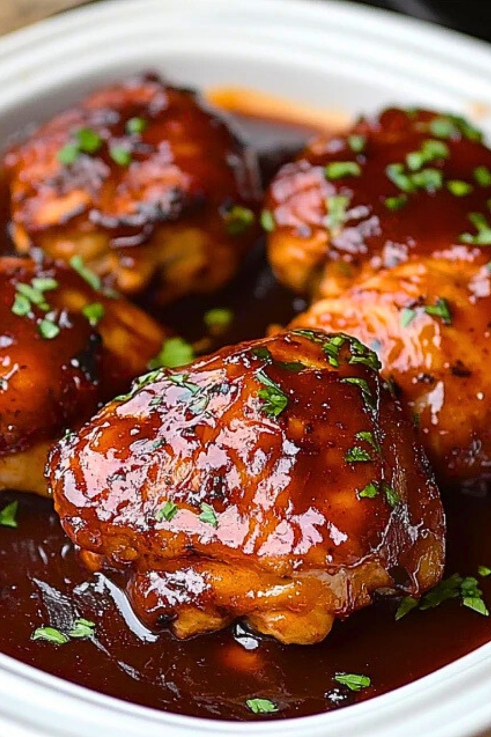 Slow Cooker BBQ Chicken Thighs