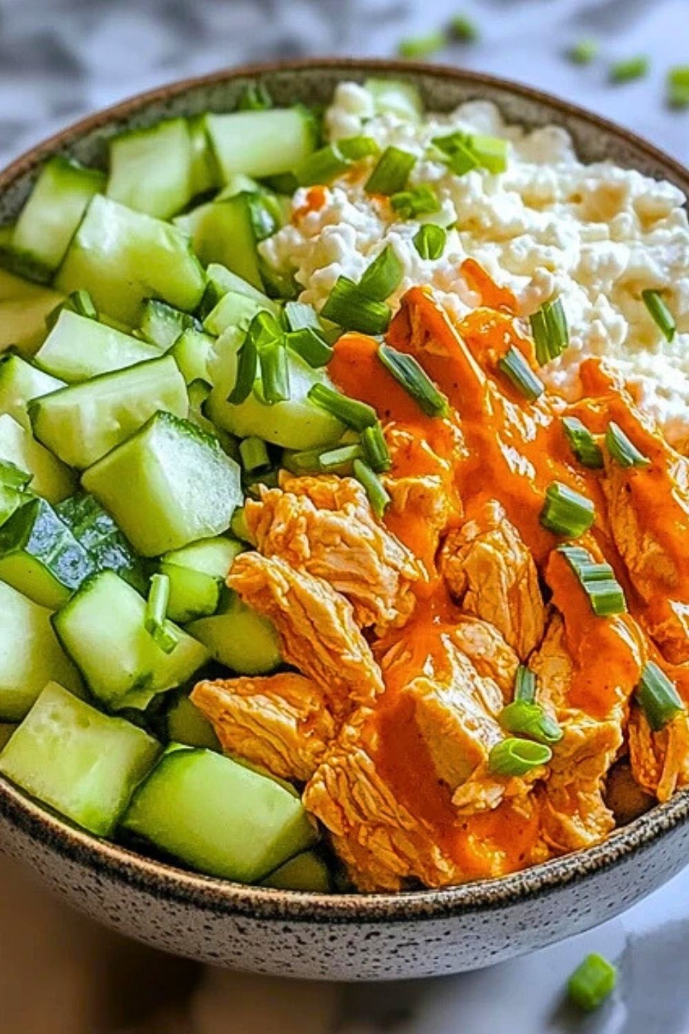 Buffalo Chicken Cottage Cheese Bowl Recipe