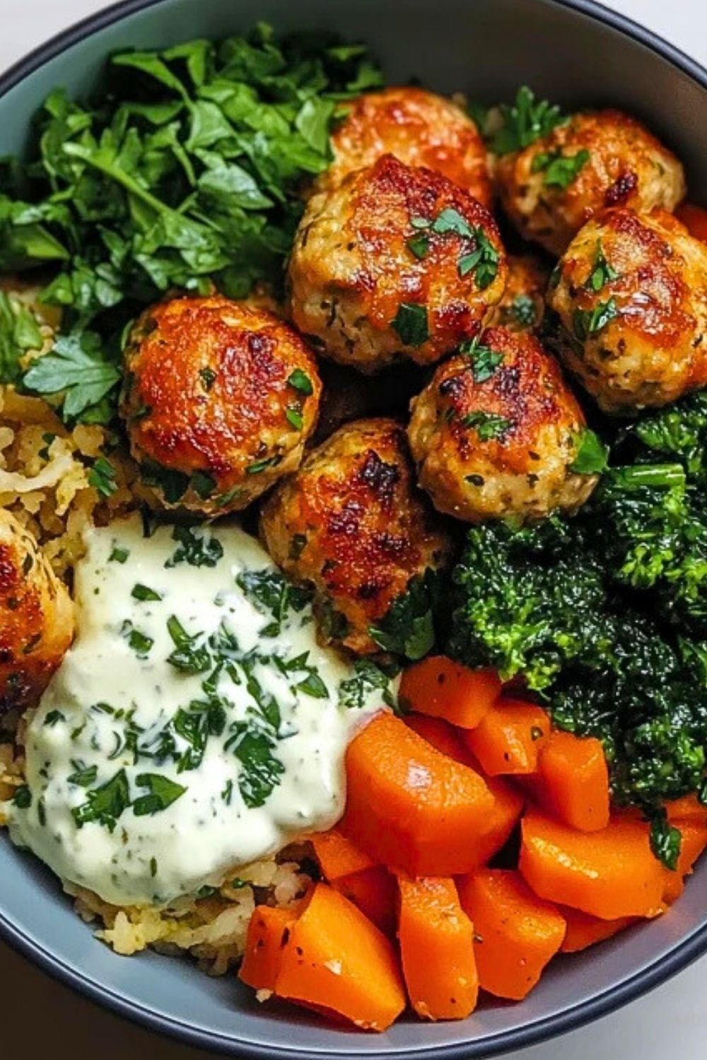 Herby Chicken Meatball Bowl Recipe