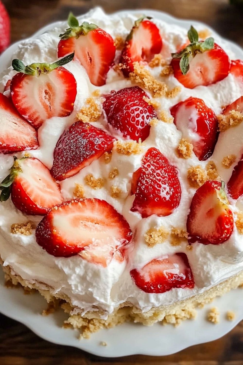Strawberry Cheesecake Poke Cake