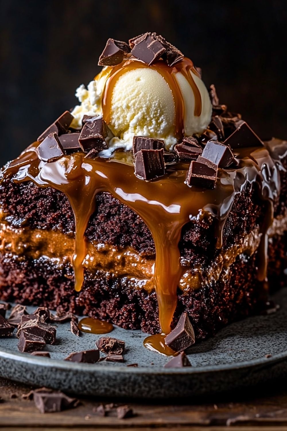 Chocolate Caramel Dump Cake