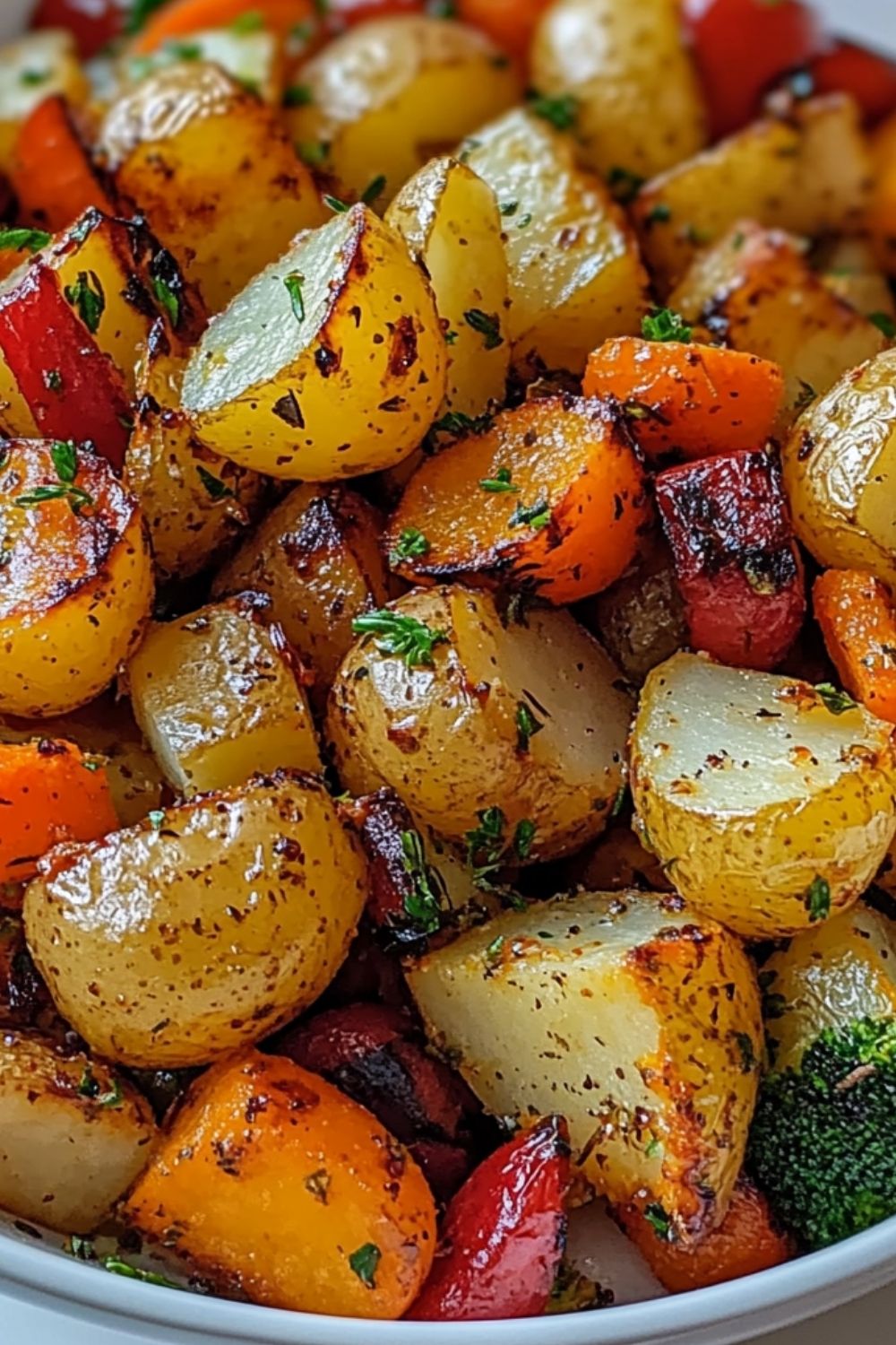 Garlic Herb Roasted Potatoes and Veggies