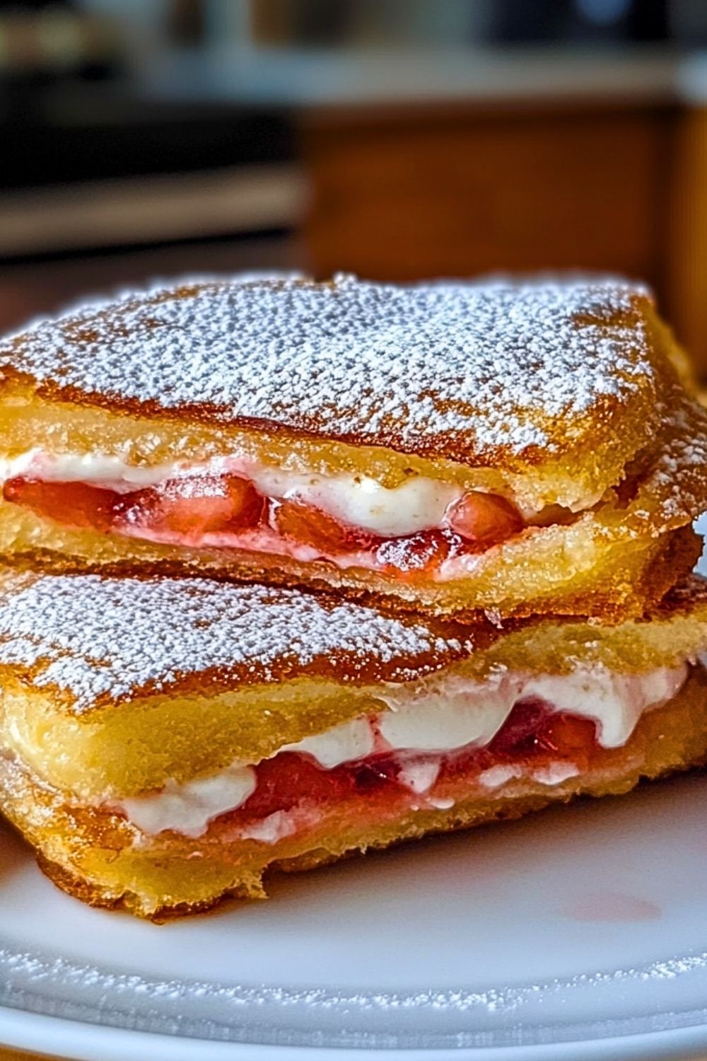 Fried Strawberry Cheesecake Sandwiches