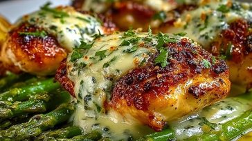 Caesar Chicken with Asparagus