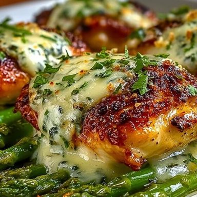 Caesar Chicken with Asparagus