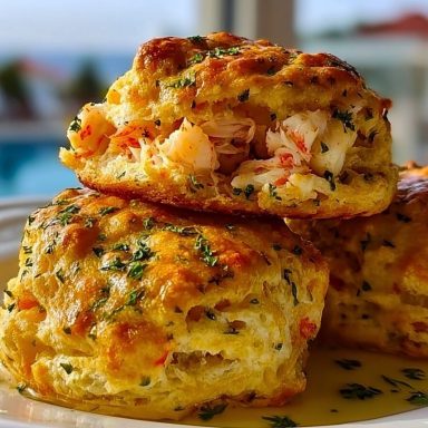 Crab Stuffed Cheddar Bay Biscuits