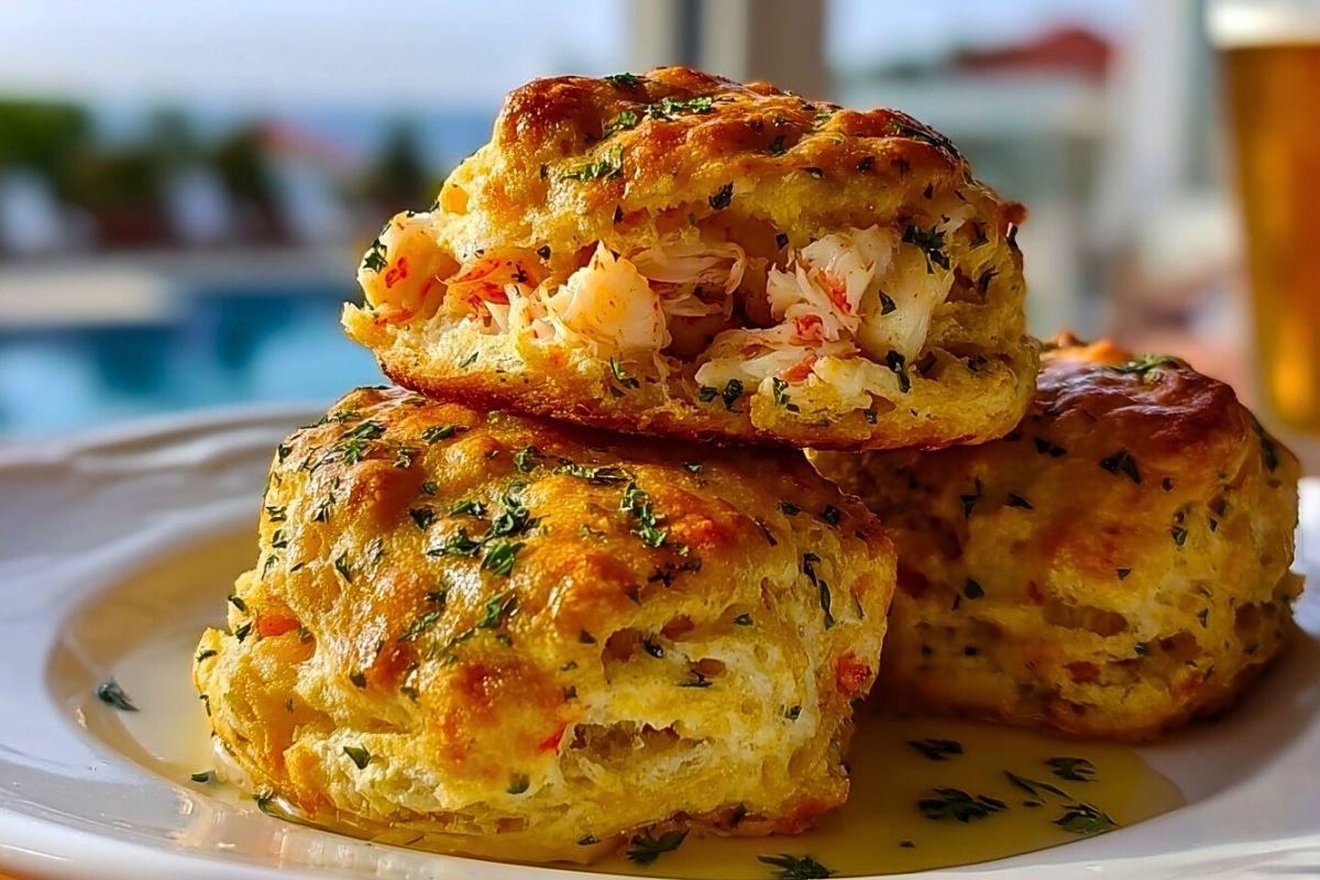 Crab Stuffed Cheddar Bay Biscuits