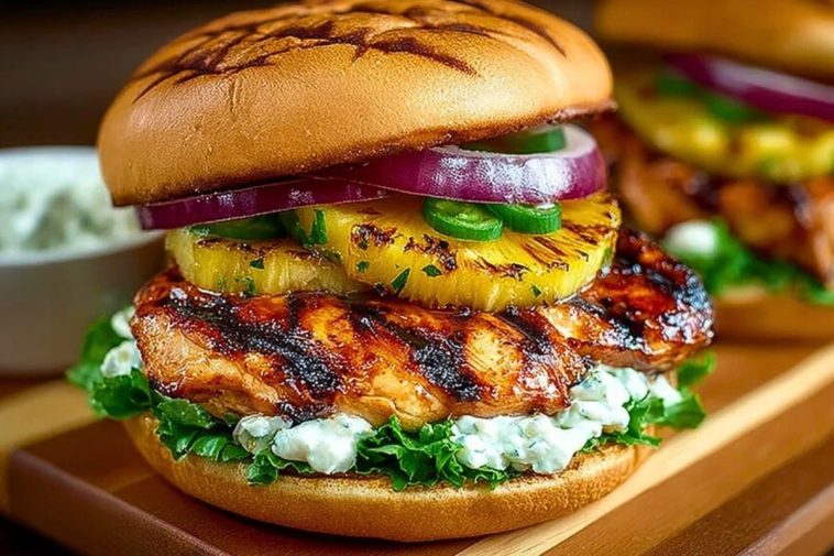 Grilled Hawaiian Chicken Sandwiches