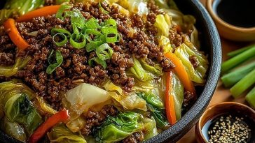 Healthy Chinese Ground Beef Cabbage