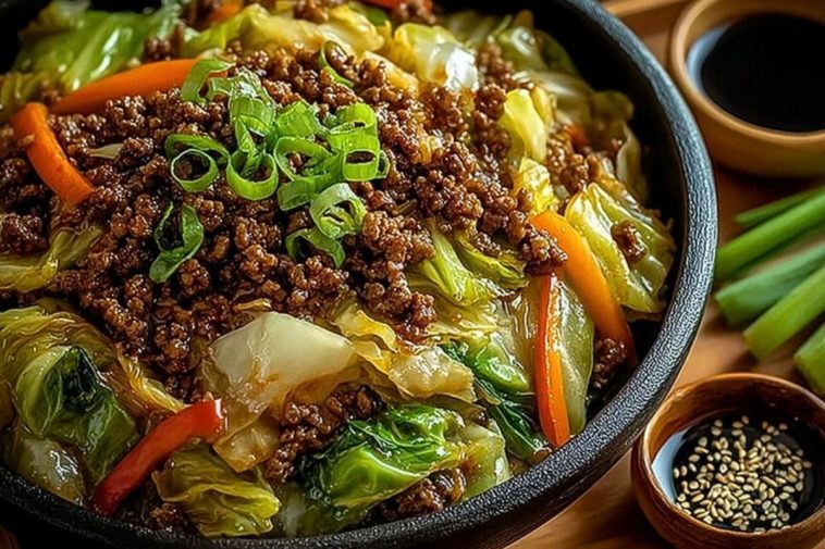 Healthy Chinese Ground Beef Cabbage