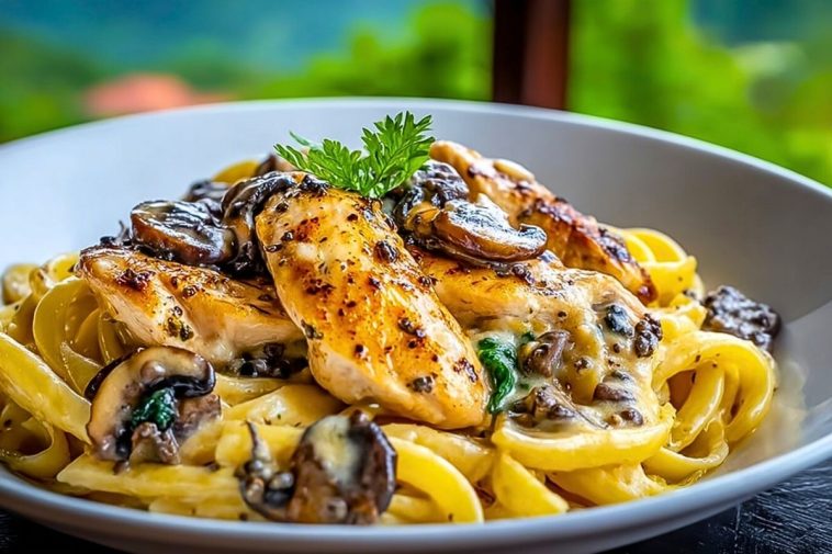 Heavenly Chicken Mushroom Pasta