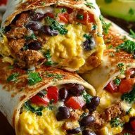 High Protein Breakfast Burritos