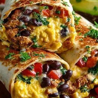 High Protein Breakfast Burritos