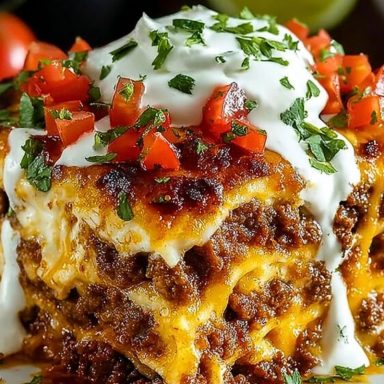 Mexican Lasagna Layered Beef Casserole