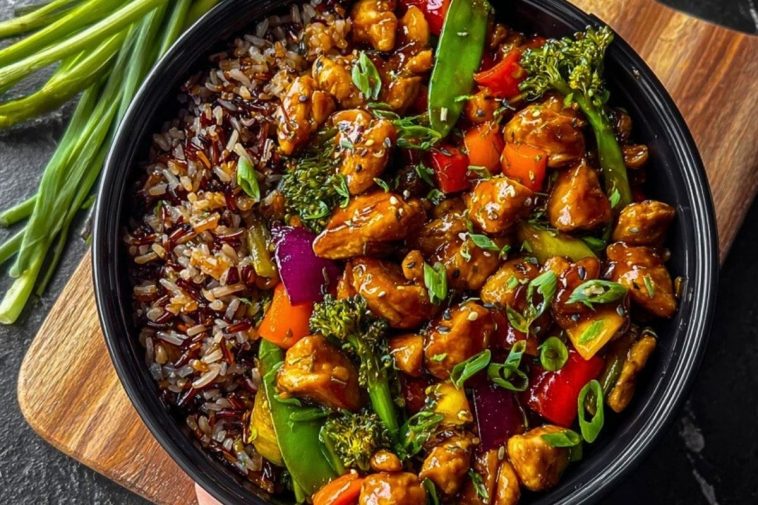 Next-Level Teriyaki Chicken Stir-Fry with Rainbow Veggies & Wild Rice