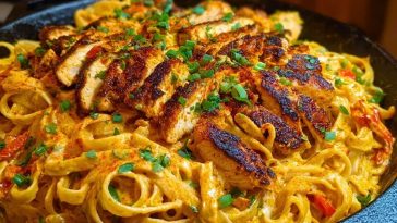 One-Pan Creamy Sweet and Spicy Cajun Chicken Pasta