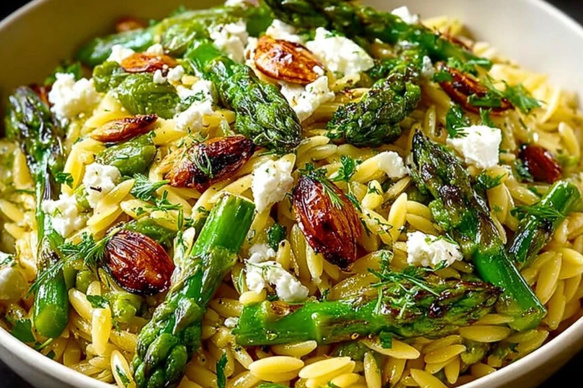 Orzo with Asparagus & Feta