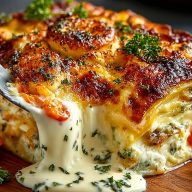 Seafood Lasagna Creamy Cheese