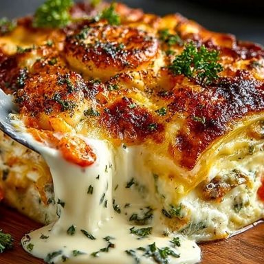 Seafood Lasagna Creamy Cheese