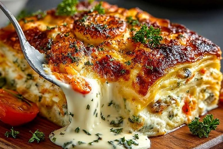Seafood Lasagna Creamy Cheese