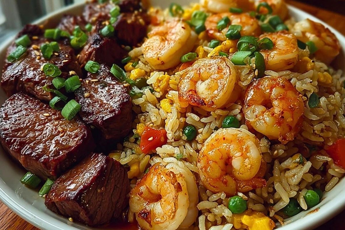 Shrimp and Steak Fried Rice