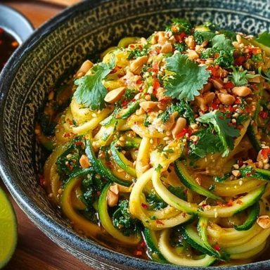 Zucchini Pad Thai Low Carb