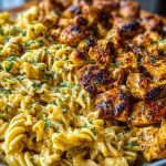 Cajun Garlic Butter Chicken with Creamy Parmesan Twisted Pasta