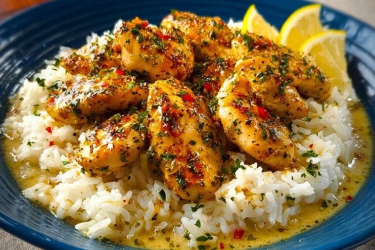 Chicken Scampi with Creamy Garlic Parmesan Rice 1