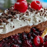 Chocolate Cherry Cream Pie