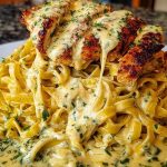 Creamy Cajun Chicken Fettuccine with Garlic Mozzarella Cheese Sauce