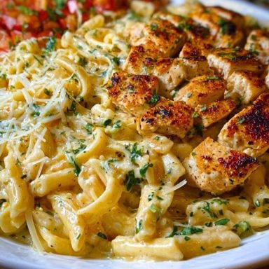 Creamy Cajun Chicken Pasta with Parmesan, Garlic, and Mozzarella