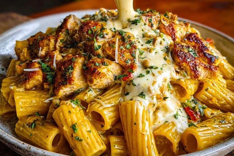Creamy Cajun Chicken Rigatoni with Garlic Mozzarella Sauce 1