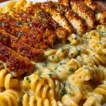 Creamy Cajun Chicken Rotini with Mozzarella Alfredo Sauce