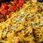 Creamy Velveeta Chicken Spaghetti with Mozzarella Garlic Cheese Sauce