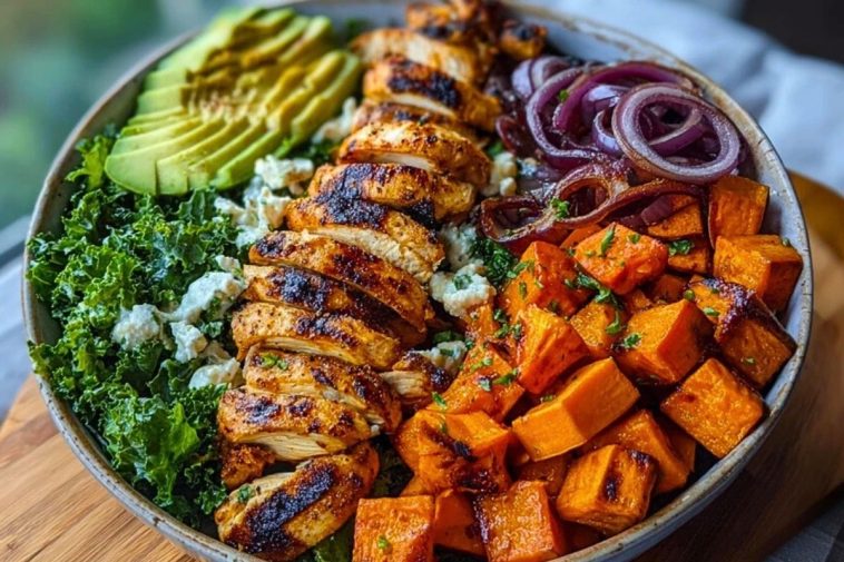 Loaded Grilled Chicken & Sweet Potato Power Bowl