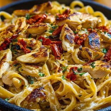 One-Pot Spicy Chicken Linguine in Creamy Sauce