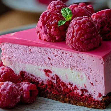 Pink Velvet Raspberry Cheesecake