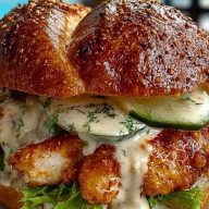 Spicy Chicken Sandwich with Creamy Homemade Sauce