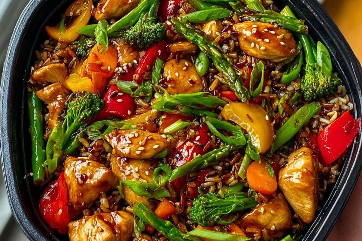 Ultimate Teriyaki Chicken Stir-Fry Recipe with Colorful Veggies and Wild Rice 1