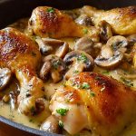Baked Chicken Legs with Cream of Mushroom Sauce