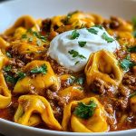 Cheesy Beef Enchilada Tortellini