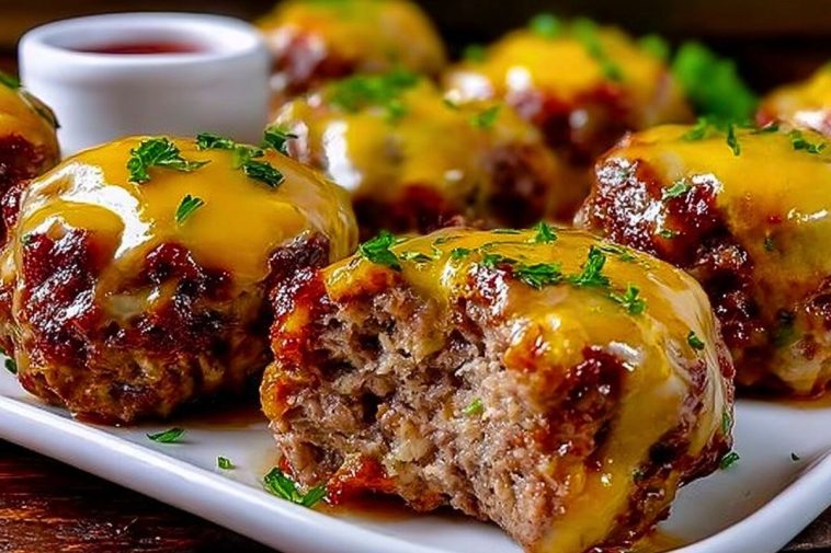 Cheesy Stuffed Meatloaf Bites Recipe