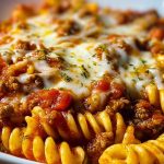 Cheesy Velveeta Rotini with Italian Beef Marinara