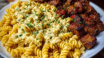 Creamy Cajun Beef and Rotini Delight